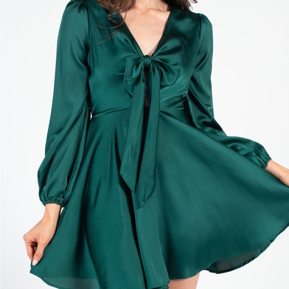 Honey - Millie Satin Skater Mini Dress - Picture 3 of 6